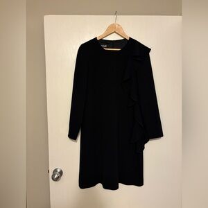 Moschino Black Long Sleeve Dress with Ruffle